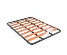 DUÉRMETE ONLINE - Somier de Láminas Basic Estructura 30x30mm Sin Patas, Estabilidad y Robustez, Tubo Acero 30 x 30 mm, Pintura Epoxi Gris, 150x190