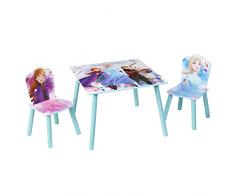 Disney Conjunto Infantil de Mesa y Dos sillas, Tisches (Annäherungswerte): 63 cm (B) x 45 cm (H) x 63 cm (T) & Stuhls (Annäherungswerte): 29,5 cm (B) x 52,5 cm (H) x 29 cm (T)
