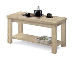 MUEBLES PITARCH Artik Nougat Mesa, Aglomerado de partículas y melamina de Alta Densidad, 48 x 90 x 45 cm