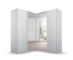 Rauch Möbel Quadra Gabinete de Esquina de Puertas flotantes, Madera de ingeniería, Grau, 181x210x187