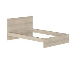 Iconico Home MIK, Estructura de Cama de Matrimonio con cabecero de Almacenamiento, Madera compuesta, Roble 160 x 200 cm