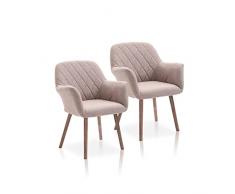 La Silla Española Alcázar Silla, Telas, Beige Arena, 62cm (Ancho) x 46cm (Fondo) x 82 cm (Alto)