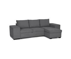 BUDWING Juan - Sofa Cama Chaise Longue Reversible - Izquierda O Derecha, con Almacenamiento, con Estante, con Puf, Tejido Fácil De Limpiar, Medidas: 272cm(Ancho) X152cm(Fondo) X86cm(Alto)