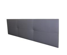 Cabecero Isabella Cama Doble de Polipiel Gris Cabezal Habitación Matrimonio Dormitorio Principal 165x52 cm