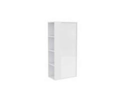 bath+ b-Smart - Armario Estante Lateral 46x25x100cm Blanco Brillo/Blanco