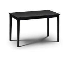 Julian Bowen Taku Mesa de Comedor, Madera de ingeniería, Black, Height: 76, Width: 114, Depth: 65cm