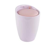 Wenko Candy Taburete Baño 20 L, Acrilonitrilo Butadieno Estireno, Rosa, 36x36x50.5 cm