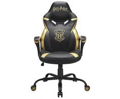 Harry Potter - Silla gaming junior - asiento gamer para escritorio - sillon de oficina - Negro y oro Licencia oficial