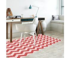 VINILIKO, Alfombra de vinilo, Rojo y Blanco, 66x100 cm