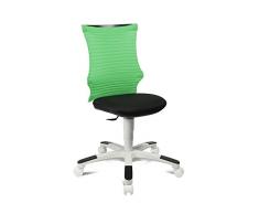 Topstar Zapatillas S Silla giratoria Infantil y Juvenil, 100% poliéster, Verde/Negro/Blanco, 49 x 45 x 99 cm