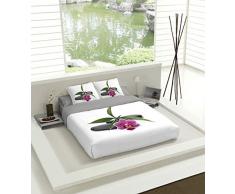 Tsuki Kanwa Funda Nórdica, Algodón, Blanco (Unico), Individual, Cama 90