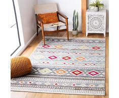 Safavieh Jean Area - Alfombra (Polipropileno, 120 x 180 cm), Color Gris Claro y Marfil