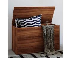 VCM bendola baúl Banco, Banco, Baúl, Zapatos Banco, Parte baúl, Baúl, imitación de Estructura de Madera, núcleo de Madera de Nogal, One Size