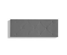 MASAMUEBLE Cabecero de Cama Capitone Rombos, Cuero sintético, Gris, De Matrimonio