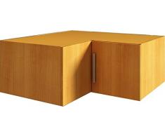 Trasman 1034 Cerezo Armario Superior de Esquina, Madera aglomerada melaminharzbeschichtete Madera de Cerezo, 91,5 x 91 x 41 cm