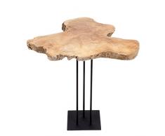 Ambientehome Mesa Auxiliar, Madera, Naturaleza, 50 x 50 x 56 cm