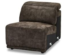 Ibbe Design Sofá Modul sin Brazos Marrón 1 Plaza Alexa Tapizado en Tela Sillas Sillón de Salón Sala de Estar