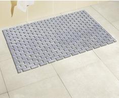 Wenko Alfombra para Bañera Antideslizante, Bambú, Gris, 50x80x3 cm