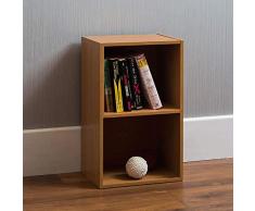 Vida Designs Estantería Oxford Cube, Roble, 2 Niveles