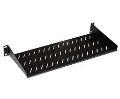 Link LKRIP150N - Estante para Armario de 19 Pulgadas, 1 Unidad de Profundidad de 150 mm (Universal), Color Negro