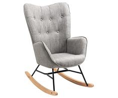 MEUBLE COSY Sillón Mecedora Moderna Sillas Relax De Salón Dormitorio Comedor, 71x85x97cm