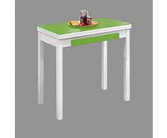 ASTIMESA MLBVE Mesa de Cocina, Metal, Verde, 80x40cm