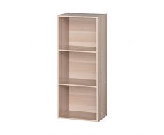 Iris Ohyama, Armario de almacenamiento/Estante de almacenamiento//Armario con estante/Organizador de escritorio, Diseño,Modular, Oficina, Casa - Office Basic Rack - CX-3FN - Marrón claro