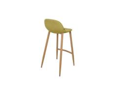 Taburete Bar Verde 44 * 48 * 91 cm patas metal color madera