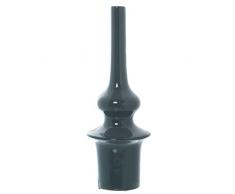DRW Jarron de Suelo de Ceramica en Azul Oscuro 19x54cm