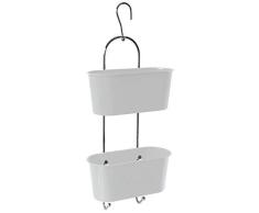 Gelco Design Simply siervo de Ducha, plástico, Blanco, 9,5 x 23,5 x 45 cm