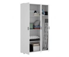 HOMEKIT Armario Multiusos 3 Puertas, Blanco, 116x190x35cm