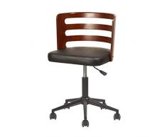 Silla de Oficina, Color Negro, 46 x 48 x 74,5 cm.