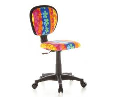 hjh OFFICE Kiddy Top 670160 Silla para Niños, Multicolor (Flowers), 37 x 50 x 90 cm