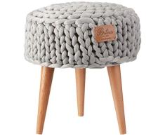 Homemania - Puf, algodón, poliéster, Esponja Suave, Madera