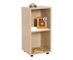 Mobeduc Mueble Infantil Bajo estantería 360, Haya, Haya y Blanco, 36x40x76.5 cm