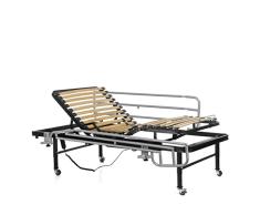 Ferlex - Cama articulada eléctrica geriátrica hospitalaria con Patas Regulables y Ruedas con Frenos | Barandillas abatibles (90x200)