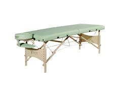 Master Masaje 64 cm Paradise Mobil Masajeador Cama Plegable Masaje Banco Cosmético Portátil Beauty Cama Pies de Madera Paquete Lily Verde