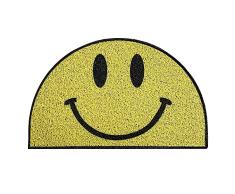 Nicoman Felpudo Happy Face para inauguración de la casa, Regalo de atrapar la Suciedad, tapete para Puerta (70 x 44 cm)
