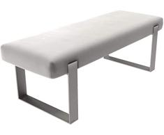 Vant Tapizado Cuarto Cama Banco - Sala & Salón Otomano - 158 kg Peso Capacidad (Terciopelo Platino Gris)