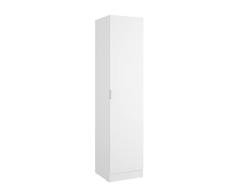 DEKIT GRUPO RIMOBEL Essen Armario ropero de 1 Puerta, Madera de ingeniería, Blanco, 184x41x52 cm