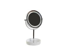 DKD Home Decor Espejo de Aumento con led, Estándar