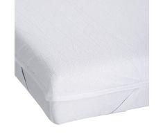 Kinzler Protector de colchón, higiene de la Cama, algodón, Blanco, 200 x 200 x 0.2 cm