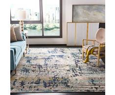 Safavieh Madja - Alfombra (Polipropileno, 120 x 180 cm), Color Crema y Azul