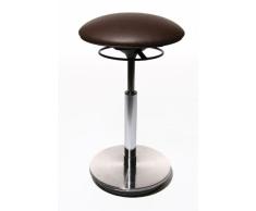 Topstar ST79S08 Sitness 27 - Taburete tapizado Regulable, peana de Madera con Revestimiento de Acero Inoxidable, Color marrón