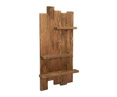 Declea Estante de Madera de 3 Niveles, Panel de Pared para la Cocina con estantes, Estante de Pared de Madera para Almacenamiento, decoración del hogar para Colgar, 90 x 45 x 16 cm