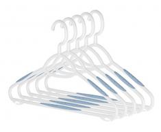 Whitmor Perchas de plástico Sure-Grip (Juego de 5), Caucho, Azul, Conjunto de 5, 5 Unidades