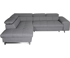 Cotta c241667 C311 Acolchado Esquina con cabecero Regulable, Incluye función y Cama Buzón, Estructura en plástico, 206 x 262 cm, Gris