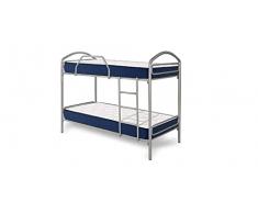 HOGAR24 ES Litera Metálica + 2 Colchones Viscoelásticos Viscorelax, 90x180