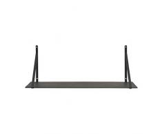 House Doctor Estante con Colgador de Hierro, Lemmy, Negro, Longitud: 70 cm, Ancho: 24,5 cm, Altura: 24,8 cm, Talla única