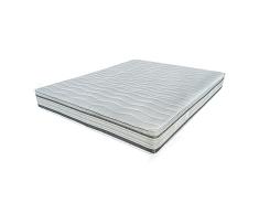 MiaSuite I Sogni italiani Friday - Colchón de matrimonio H20, altura 20 cm, 165 x 190 cm, con muelles Bonnel, tejido antibacteriano, hipoalergénico y antiácaros, ortopédico, indeformable, alta rigidez